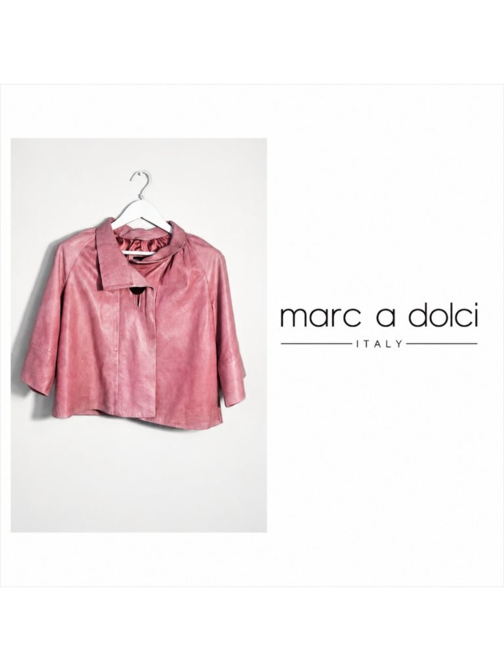 Marc A Dolci Pink Leather Jacket - Large